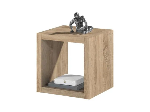 Style I Cube Shelf 41×41cm – Sonoma Oak | Side Table, Bedside or Display Unit