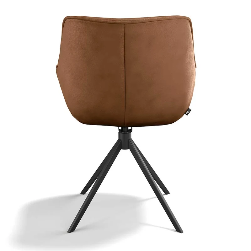 Armlehnenstuhl cognac ,Echtleder, Esszimmerstuhl Echtleder cognac, Stuhl Leder cognac