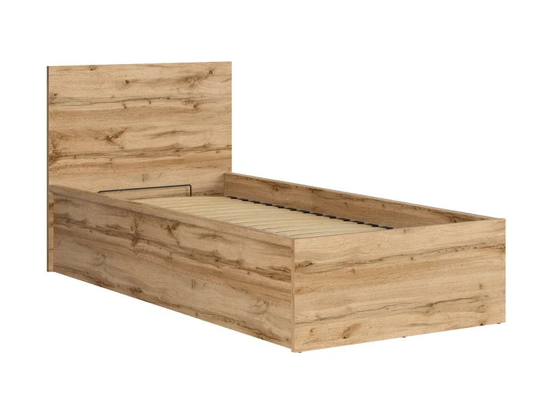 Tetrix Single Bed 90×200 with Under-Bed Storage – Wotan Oak | Teen & Guest Room | Frame Only