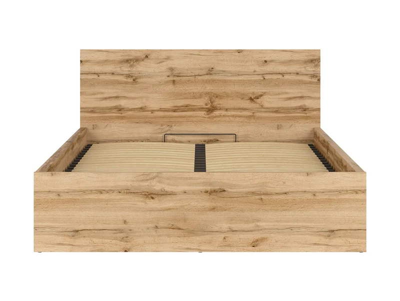Tetrix Double Bed 160×200 with Under-Bed Storage – Wotan Oak | Tall Headboard | Frame Only