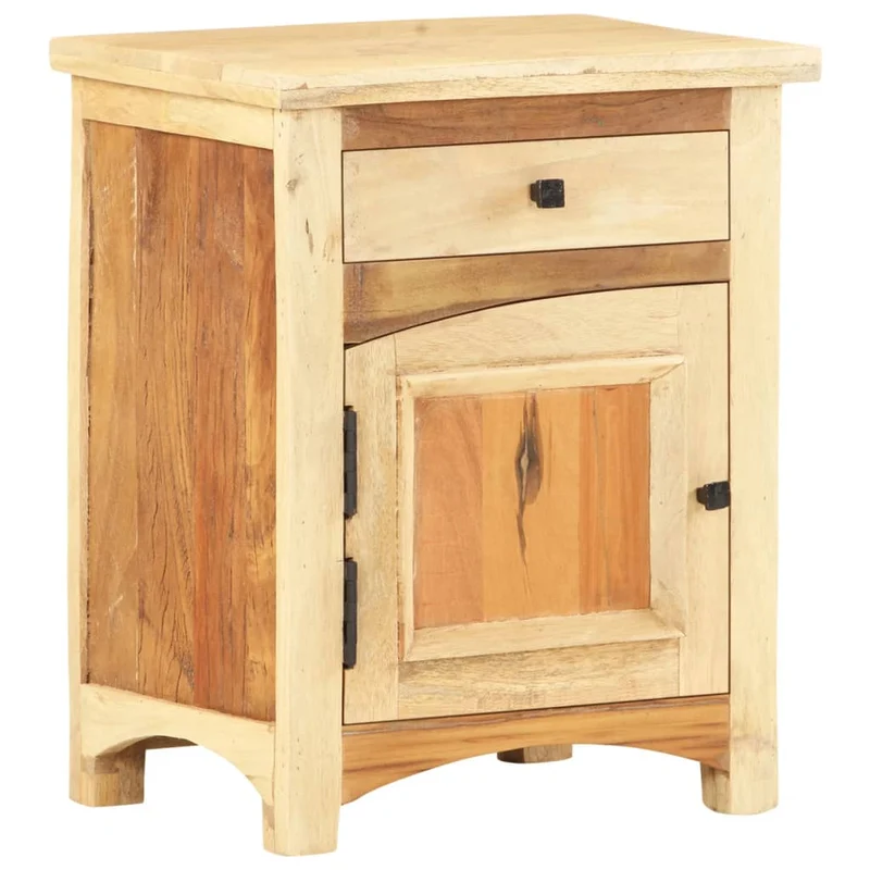 Nachttisch 40x30x50 cm Massives Altholz