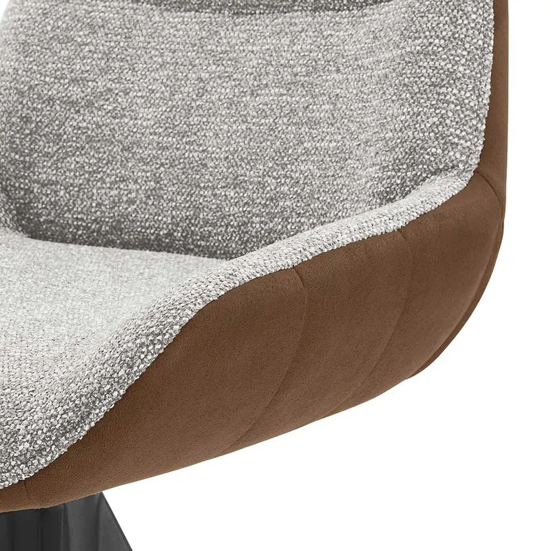 Barstuhl drehbar braun , Barstuhl braun-grau, Sitzhöhe 75 cm