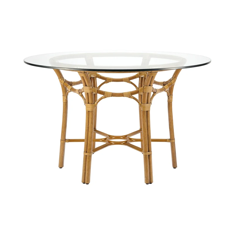 Radial Rattan Dining Table