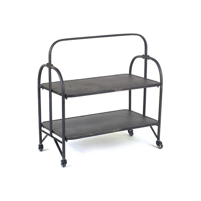 Industrial Metal Shelf on Wheels