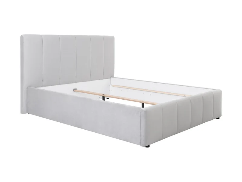 Lones Upholstered Bed 160×200 cm – Bedding Storage Option, Choice of Fabric | Also in 140 & 180 cm