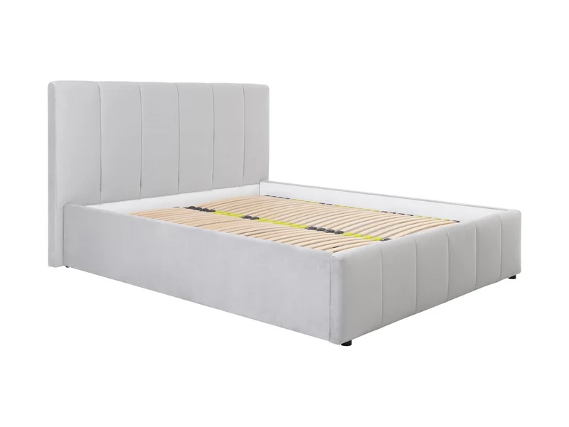 Lones Upholstered Bed 160×200 cm – Bedding Storage Option, Choice of Fabric | Also in 140 & 180 cm