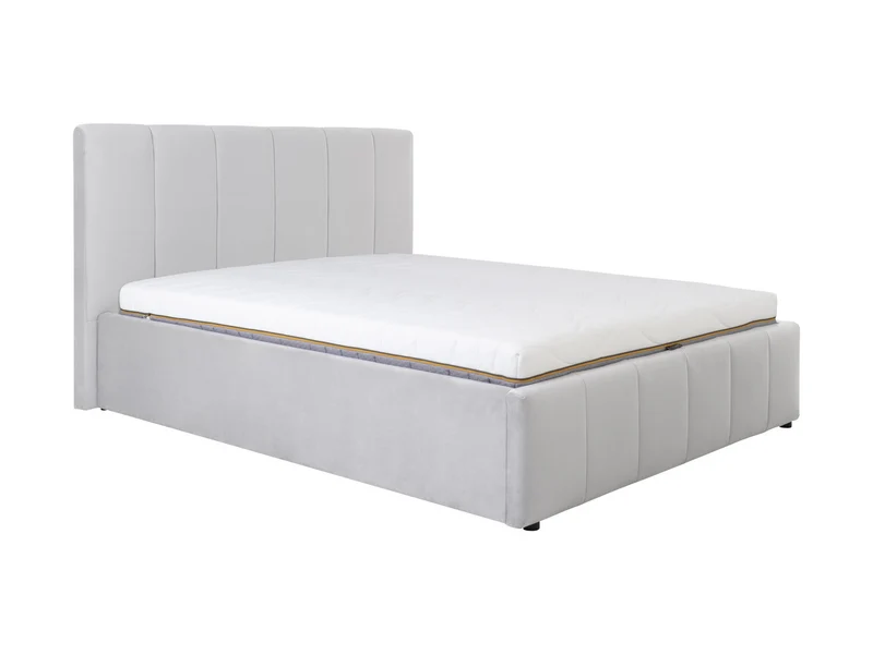 Lones Upholstered Bed 160×200 cm – Bedding Storage Option, Choice of Fabric | Also in 140 & 180 cm