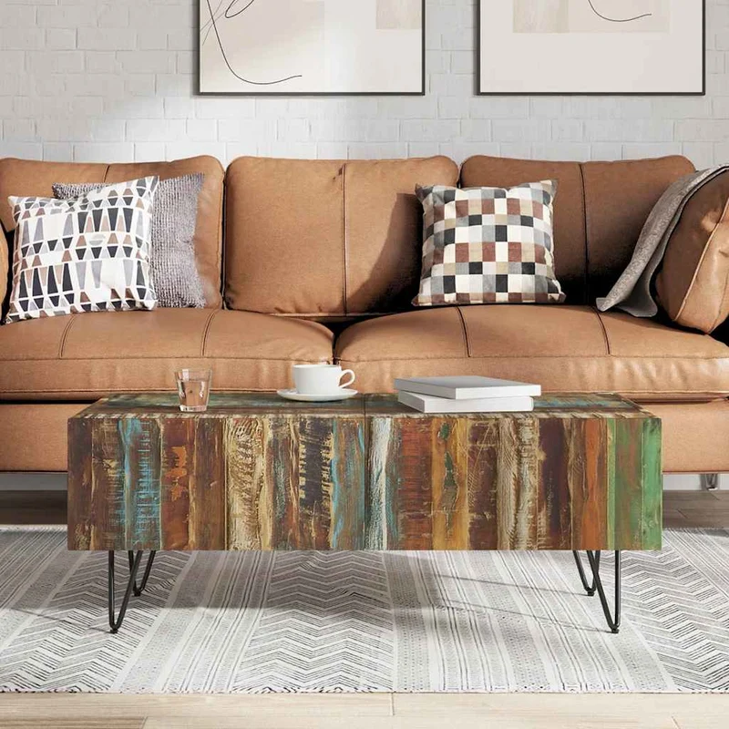 Couchtisch Altholz Massiv 100x50x38 cm