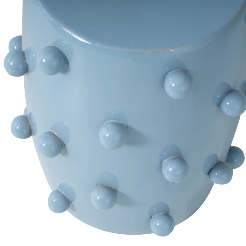 Knobs dekorativer beistelltisch ø39x46 cm keramik hellblau