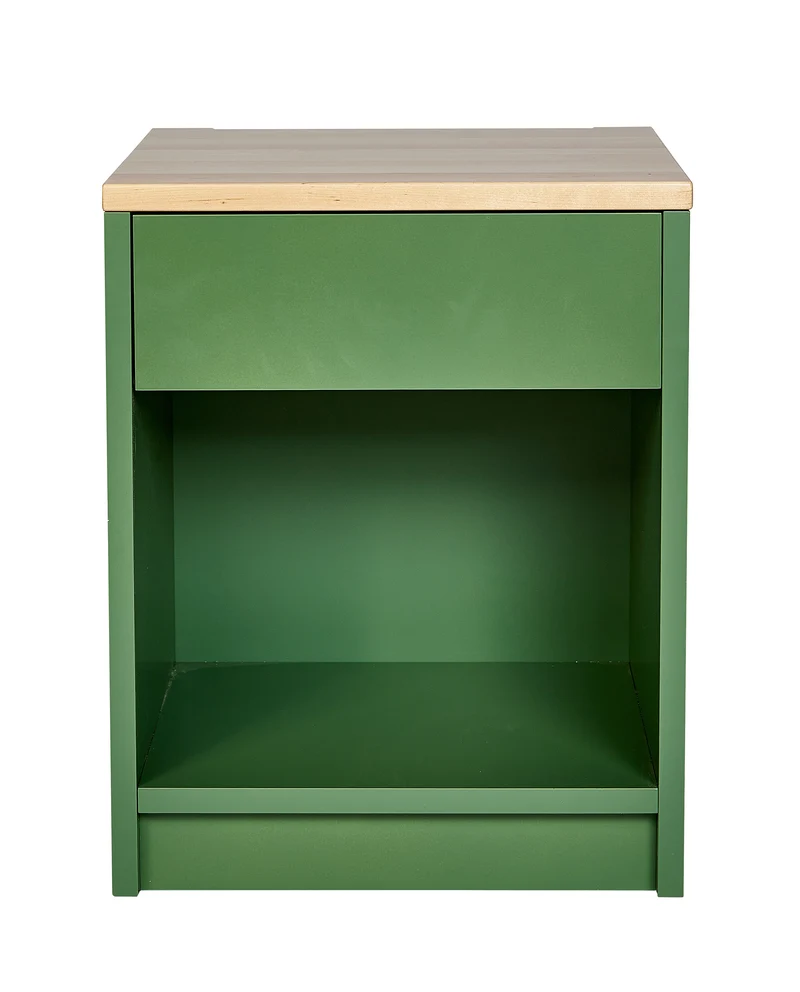 Nachttisch, Nachtschrank, Beistelltisch, Nachtkommode mit Schublade Matcha Grün