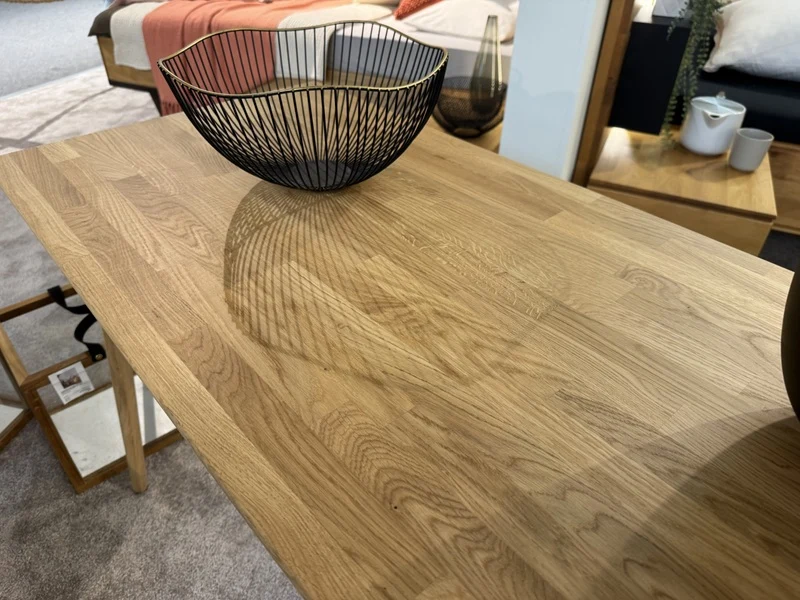 Schreibtisch Eiche massiv, Tisch Holz Eiche, Länge 120 cm