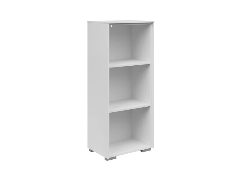 Nevada Low Open Bookcase 43×110×37 cm – 2 Shelves, Slim Profile | White