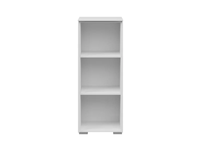 Nevada Low Open Bookcase 43×110×37 cm – 2 Shelves, Slim Profile | White