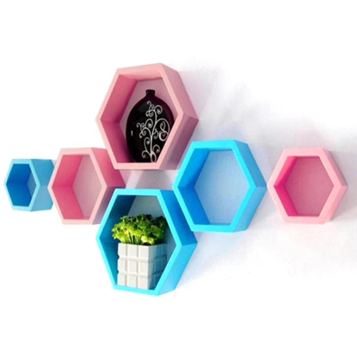 Decornation Edgerton Hexagon Wall Shelves