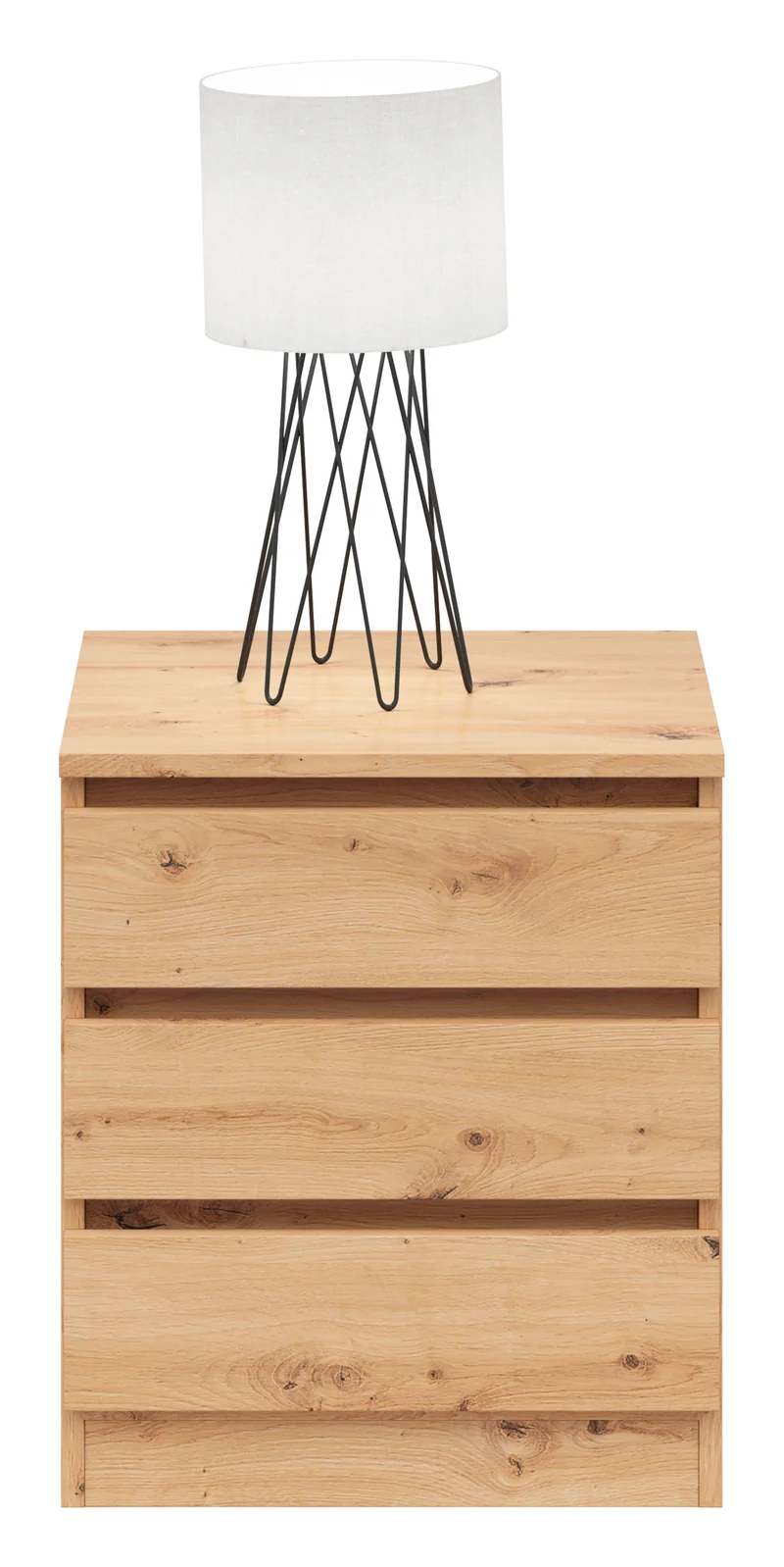 Saturn Bedside Table 45×52 cm – 3 Drawers | Artisan Oak