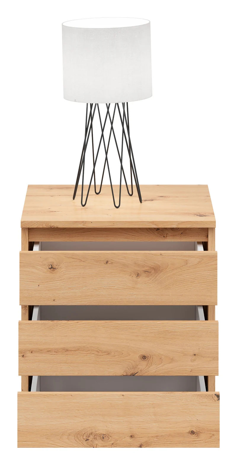 Saturn Bedside Table 45×52 cm – 3 Drawers | Artisan Oak