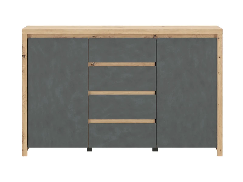 Larios Chest of Drawers 143×91 cm – 4 Drawers, 2 Doors, Handleless | Artisan Oak & Matera