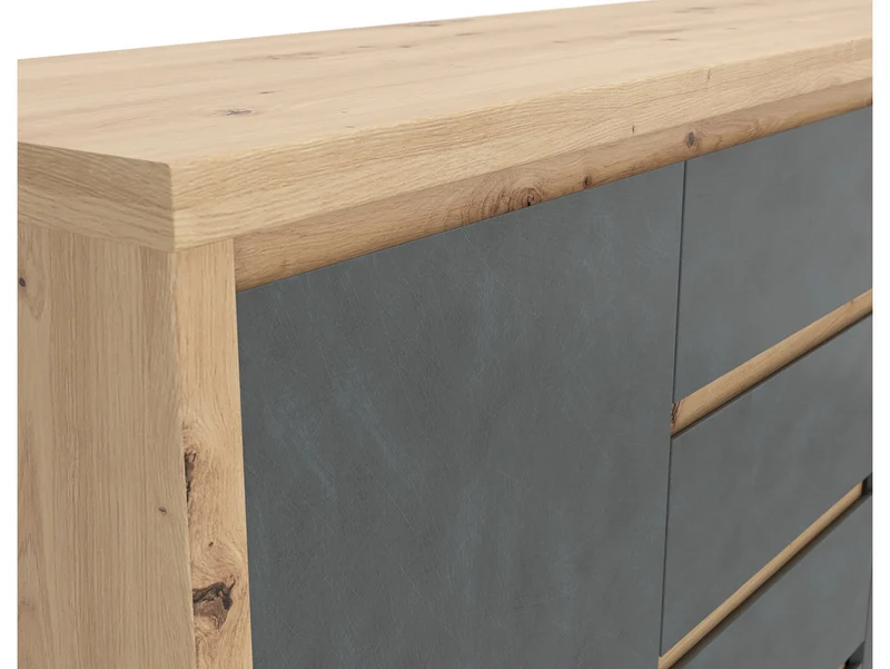 Larios Chest of Drawers 143×91 cm – 4 Drawers, 2 Doors, Handleless | Artisan Oak & Matera