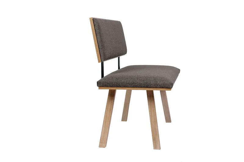 Sitzbank 'Die Klassische', 125 cm mit Lehne, Stoff Grau