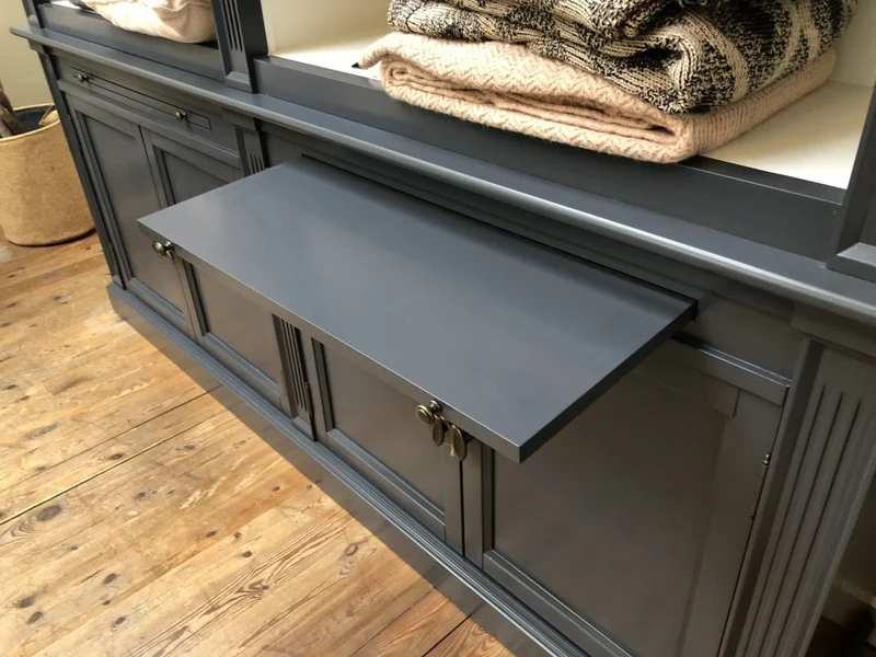 Bücherschrank anthrazit-weiß Landhausstil, Schrank schwarz Landhaus, Bücherschrank weiß in fünf Farben