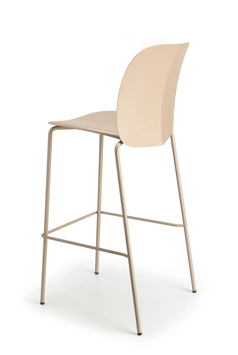 Barstuhl weiß, Design Barstuhl weiß Metall-Gestell, Sitzhöhe 65 cm