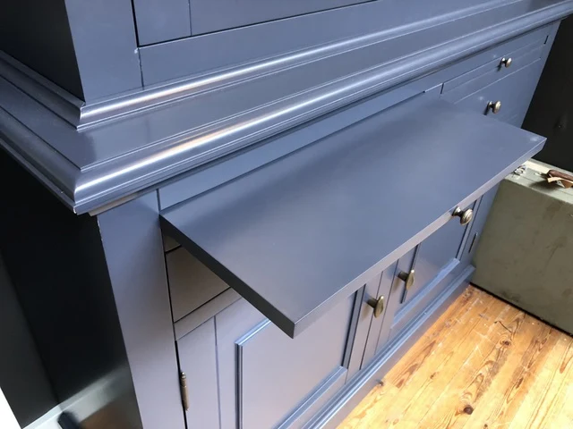 Vitrinenschrank anthrazit, Geschirrschrank anthrazit Landhausstil, Vitrine Landhaus anthrazit