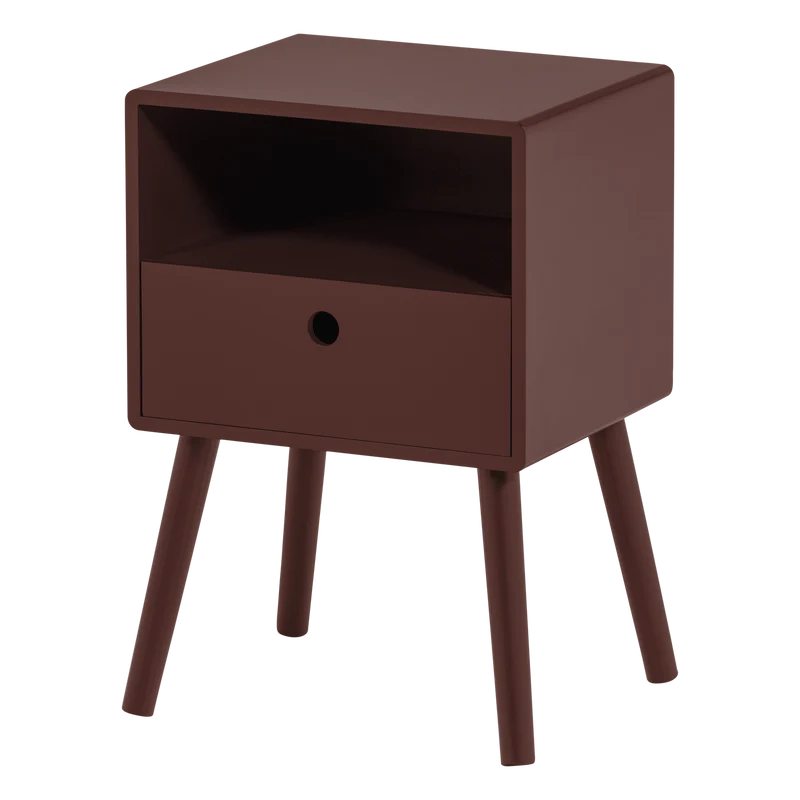 Ozzy Nachttisch MDF Bordeauxrot