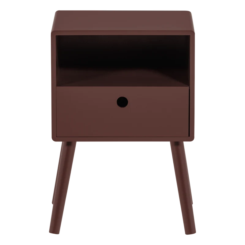 Ozzy Nachttisch MDF Bordeauxrot