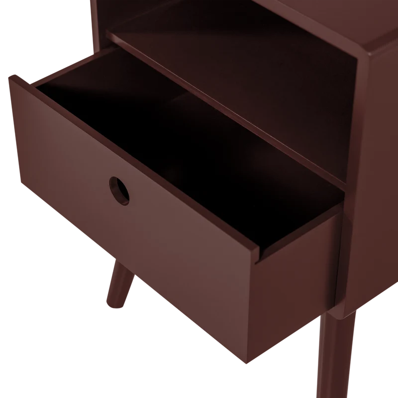Ozzy Nachttisch MDF Bordeauxrot