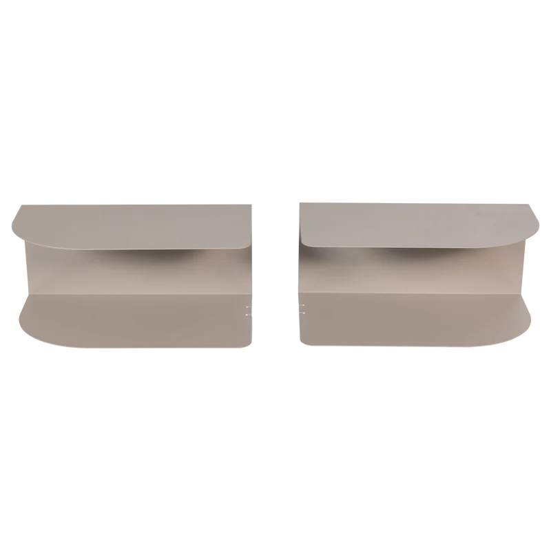 Ovia Nachttisch links/rechts Metall Sand - 2er-Set