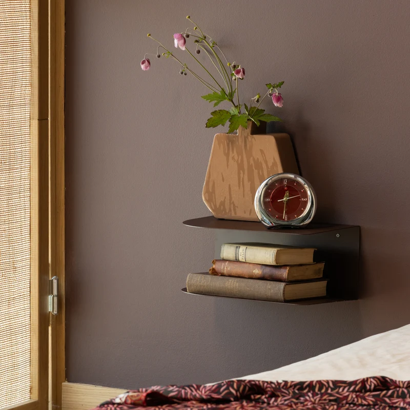 Ovia Nachttisch links/rechts Metall Lila/Braun - 2er-Set