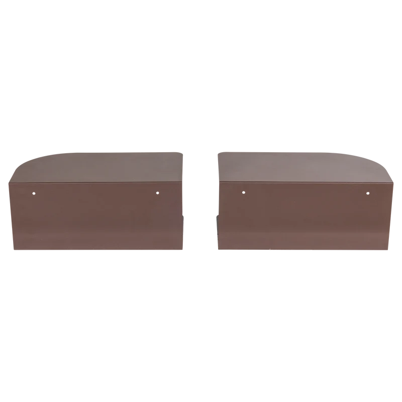 Ovia Nachttisch links/rechts Metall Lila/Braun - 2er-Set