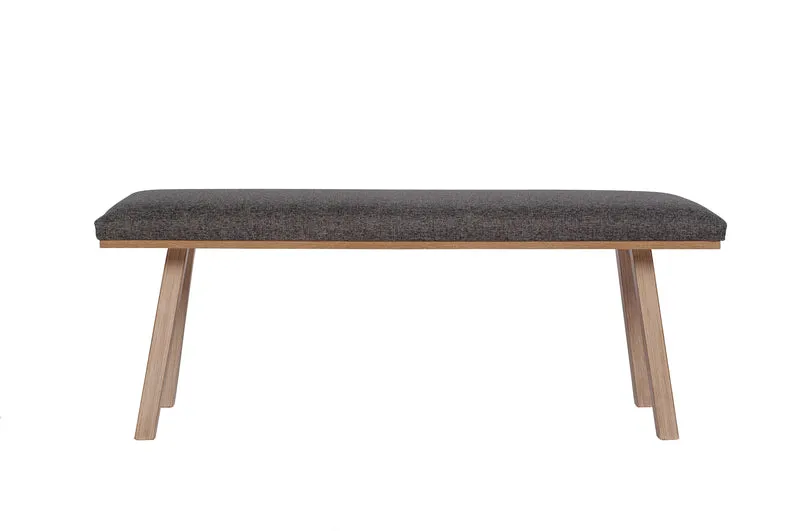 Sitzbank 'Die Klassische', 125cm, Stoff Grau