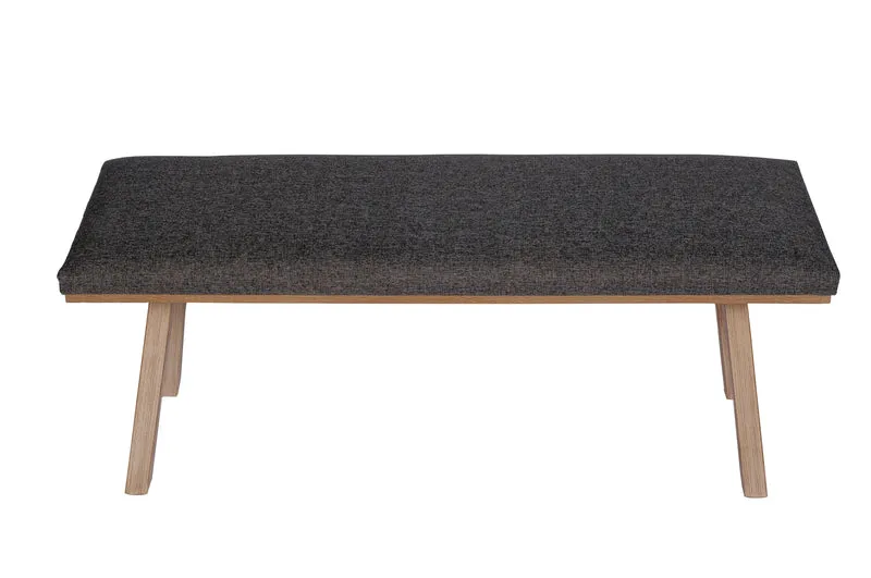 Sitzbank 'Die Klassische', 125cm, Stoff Grau