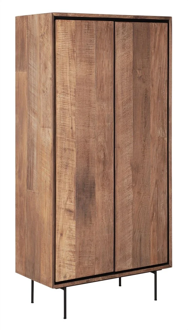 Aktenschrank Holz Teak, Schrank Holz Teak, Kleiderschrank Holz, Breite 90 cm