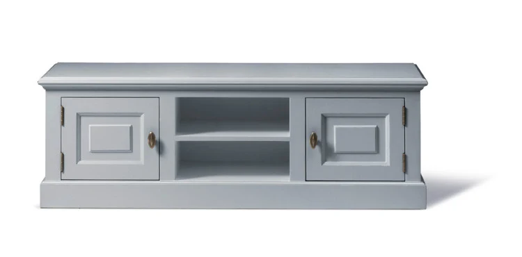 Lowboard grau, Fernseheschrank im Landhausstil, Breite 150 cm