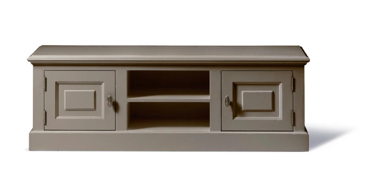 Lowboard grau, Fernseheschrank im Landhausstil, Breite 150 cm