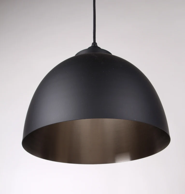 Moderne Pendelleuchte, Farbe Schwarz-Nickel, Ø 45 cm