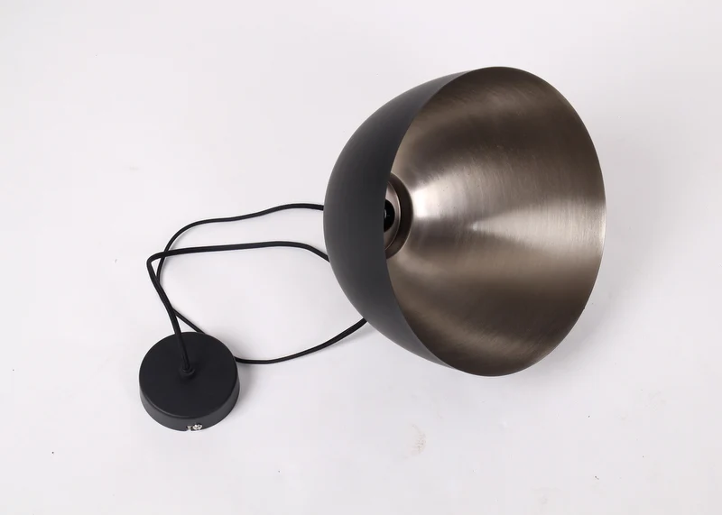Moderne Pendelleuchte, Farbe Schwarz-Nickel, Ø 45 cm