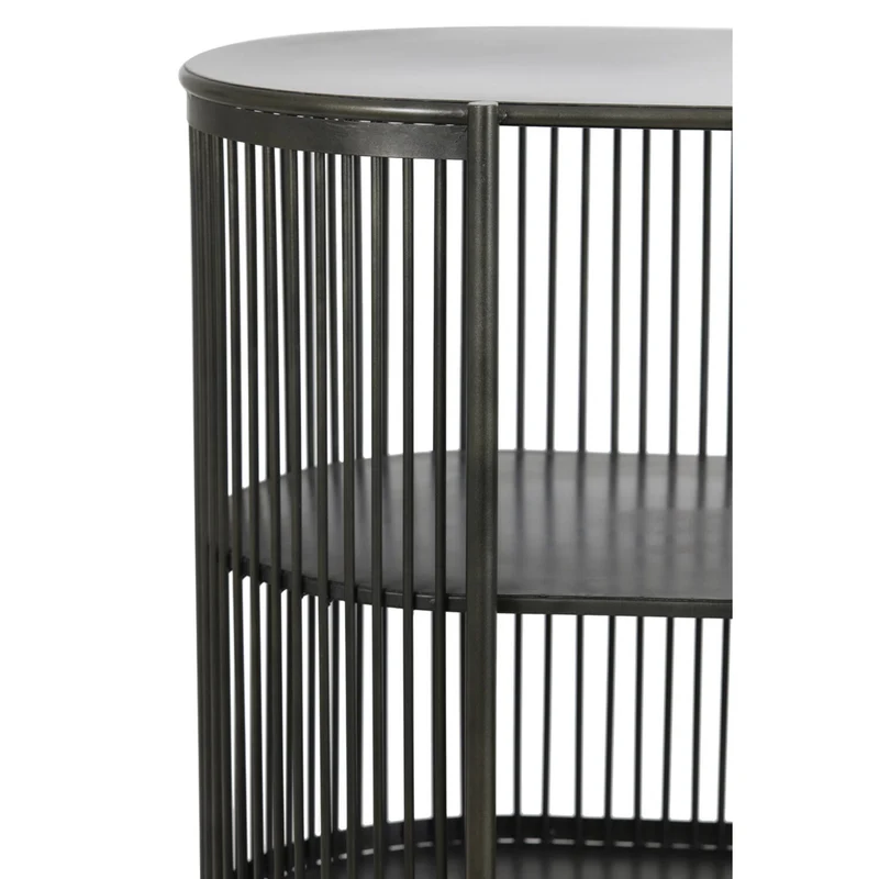 Regal schwarz Metall, Konsole Industriedesign Metall, Metall Regal, Breite 100 cm