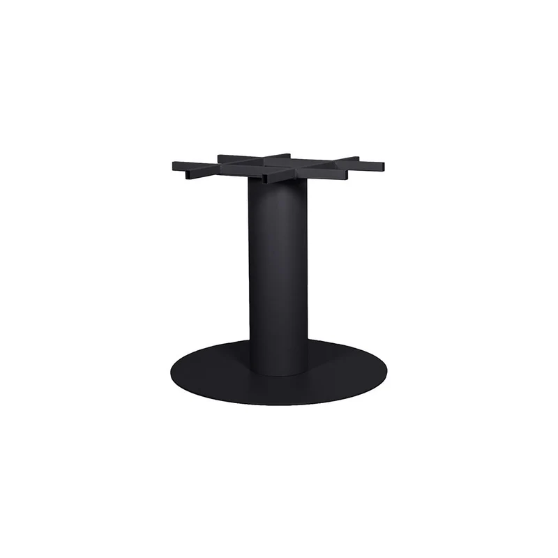 Tischgestell rund schwarz, Tischfuß rund Säule schwarz, Höhe 72 cm