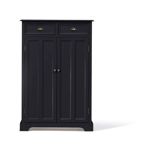 Schrank schwarz, Kommode schwarz Landhaus, Breite 90 cm