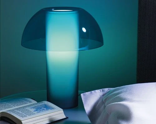 Design Tischleuchte, Tischlampe aus Polycarbonat, Ø 25 cm