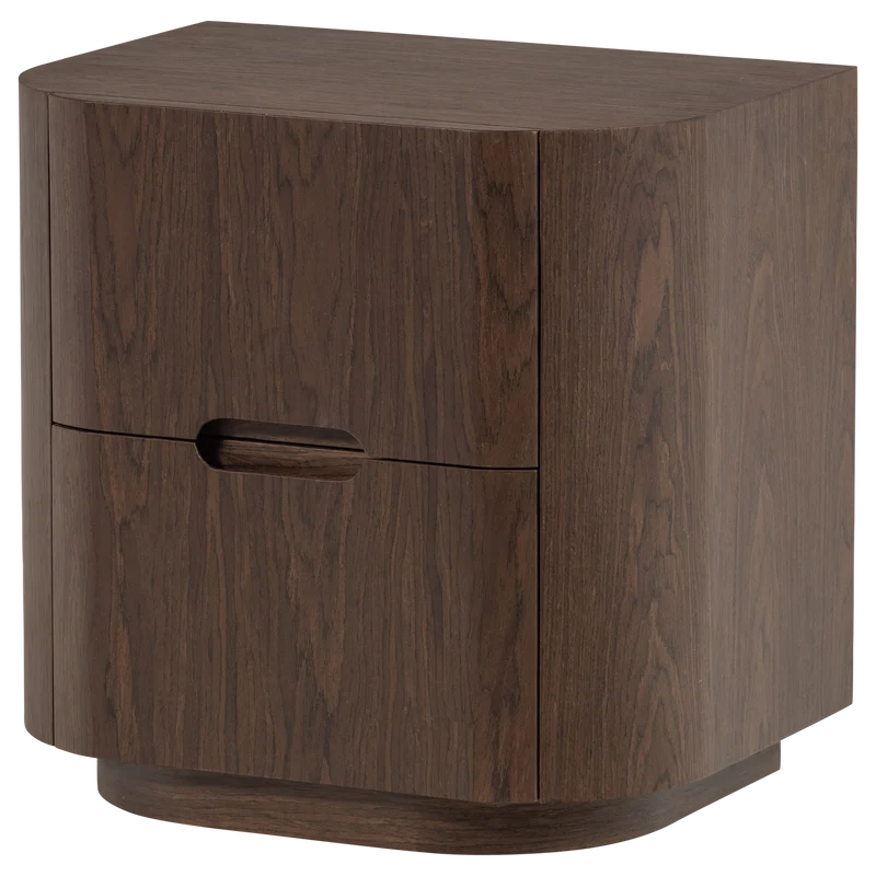 Arvi kommode/nachttisch 2 schubladen holz furnier braun