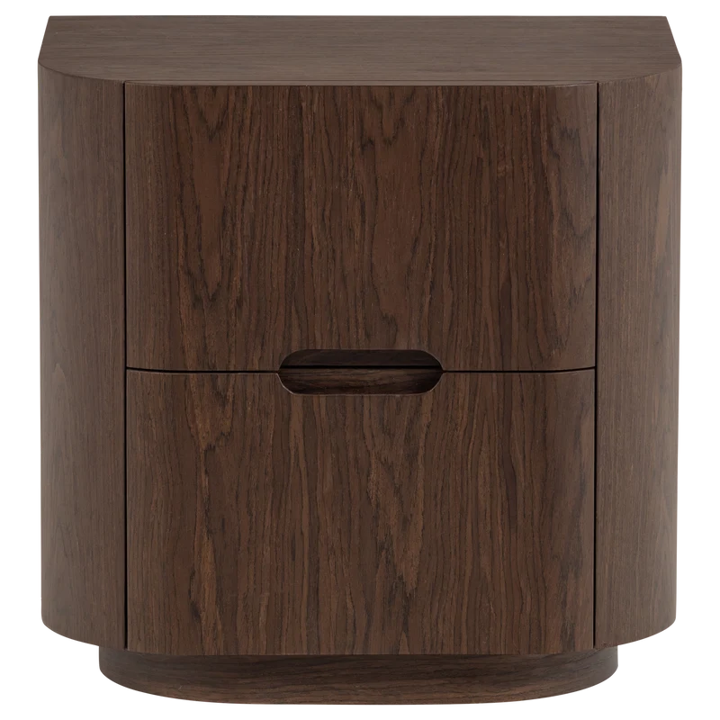 Arvi kommode/nachttisch 2 schubladen holz furnier braun