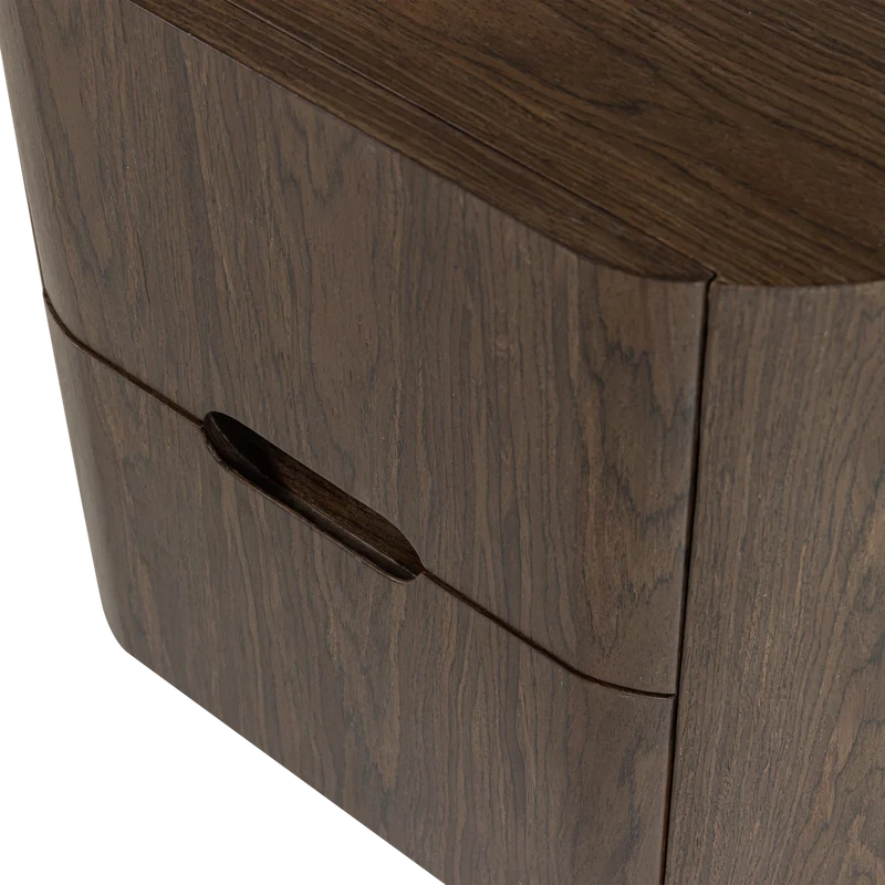 Arvi kommode/nachttisch 2 schubladen holz furnier braun