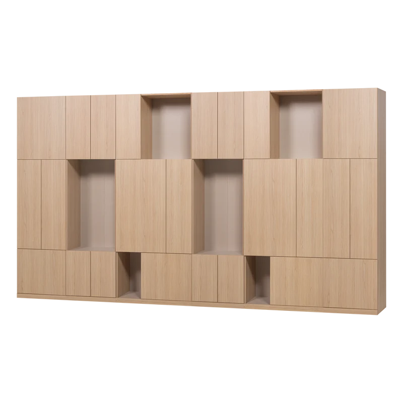 Build wandschrank-kombination 376 cm eichendekor natur