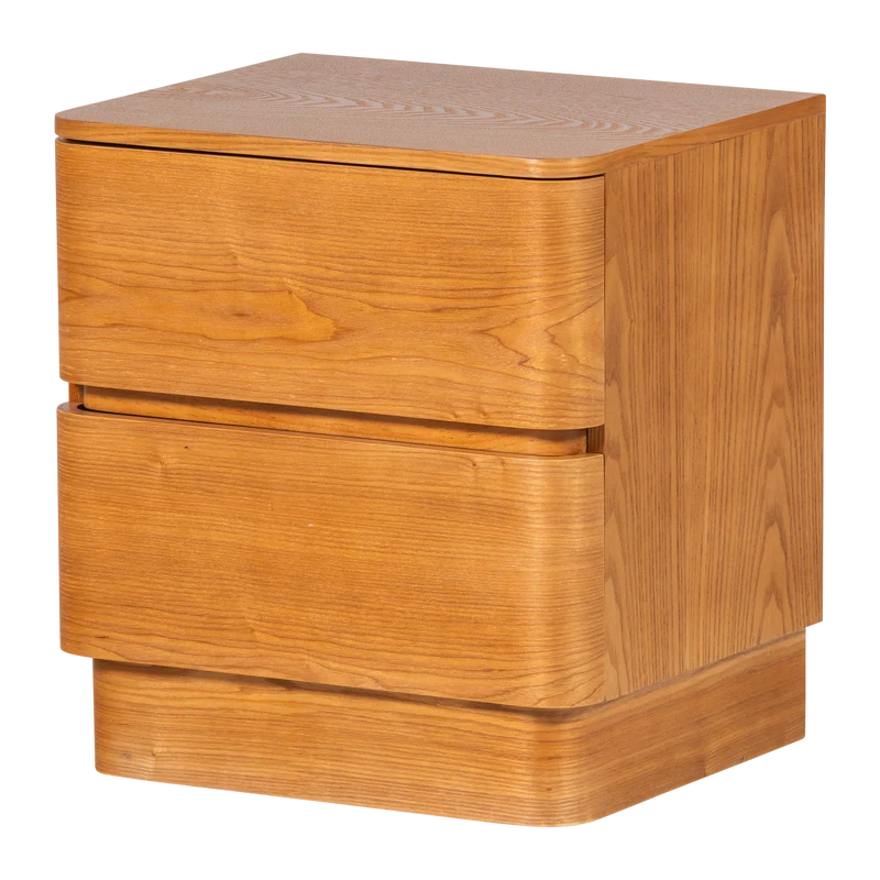 Fejo kommode/nachttisch 2 schubladen mdf braun
