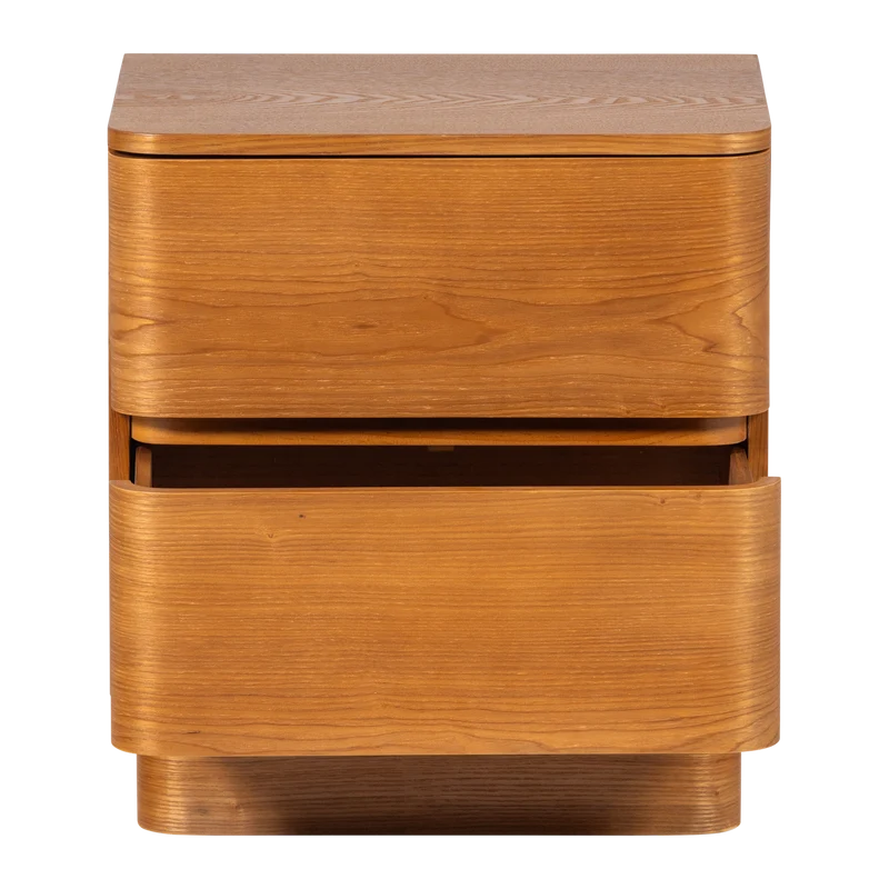 Fejo kommode/nachttisch 2 schubladen mdf braun