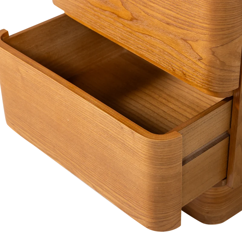 Fejo kommode/nachttisch 2 schubladen mdf braun